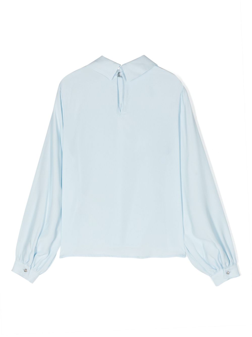 Simonetta Peter Pan-collar long-sleeve top - Blue