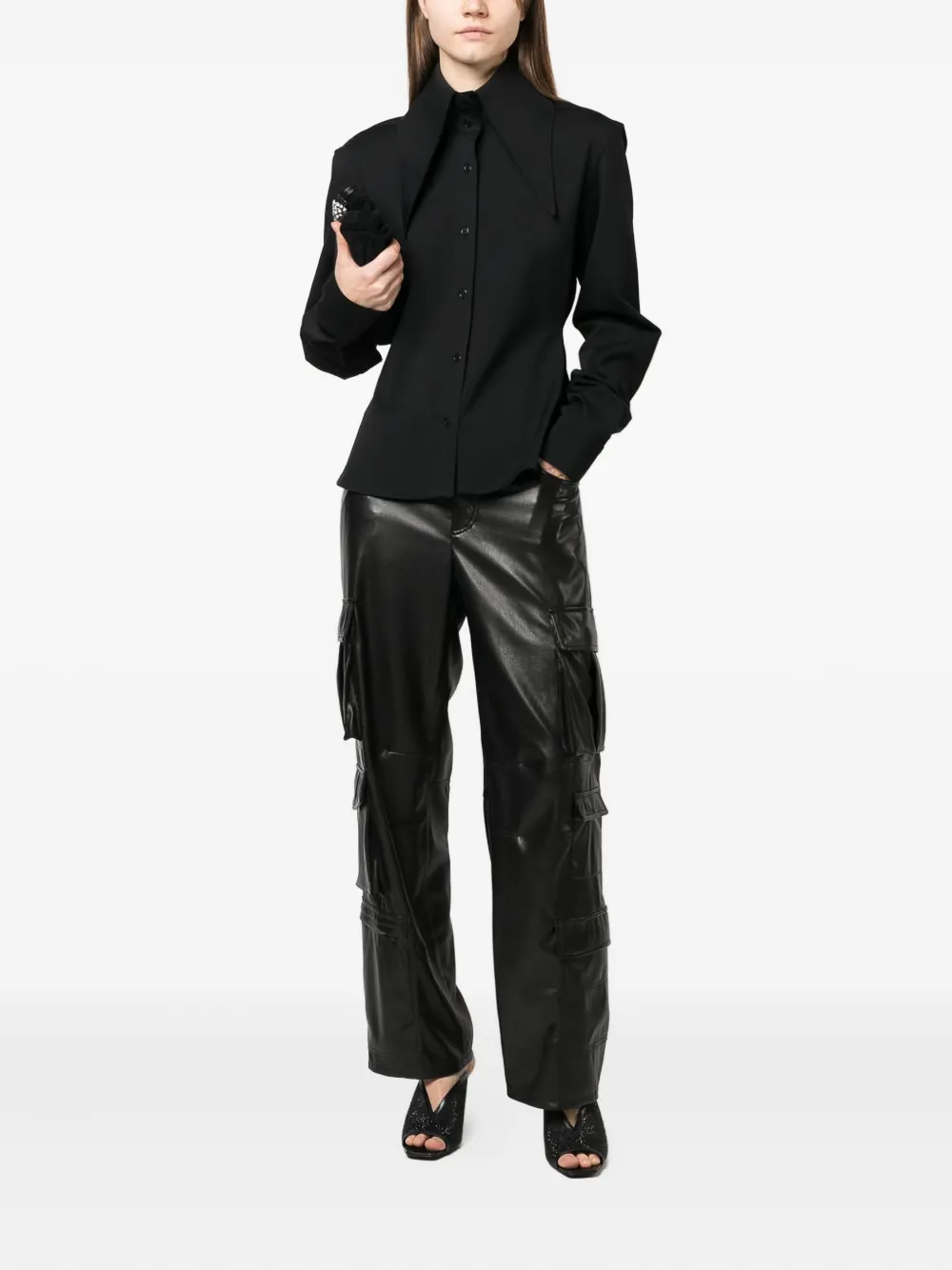 Alice And Olivia Luis Cargo Pants In Black