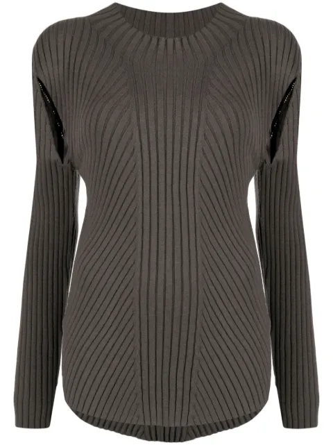 Low Classic cut-out detailing ribbed-knit jumper 