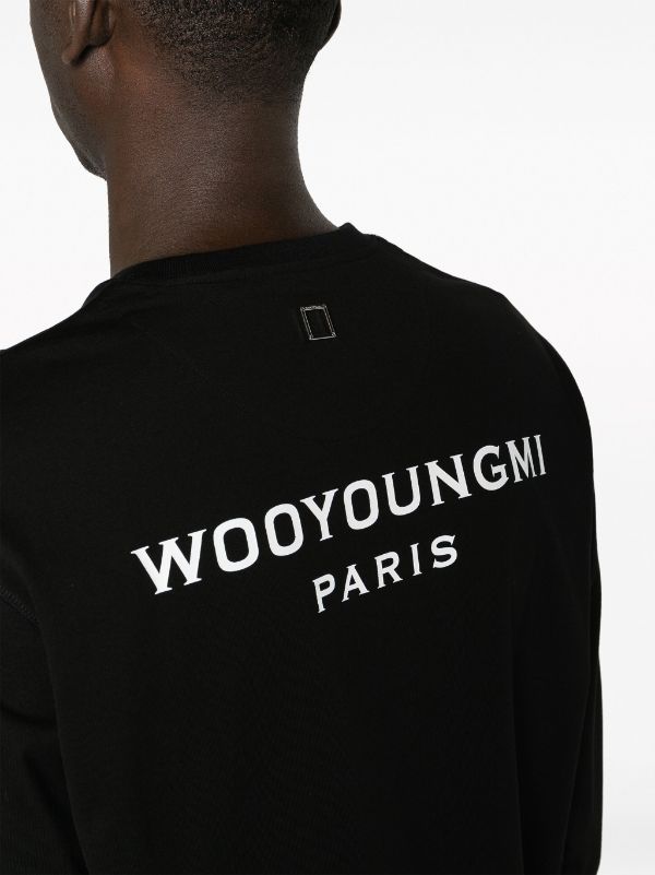 Wooyoungmi logo-print long-sleeve T-shirt - Farfetch