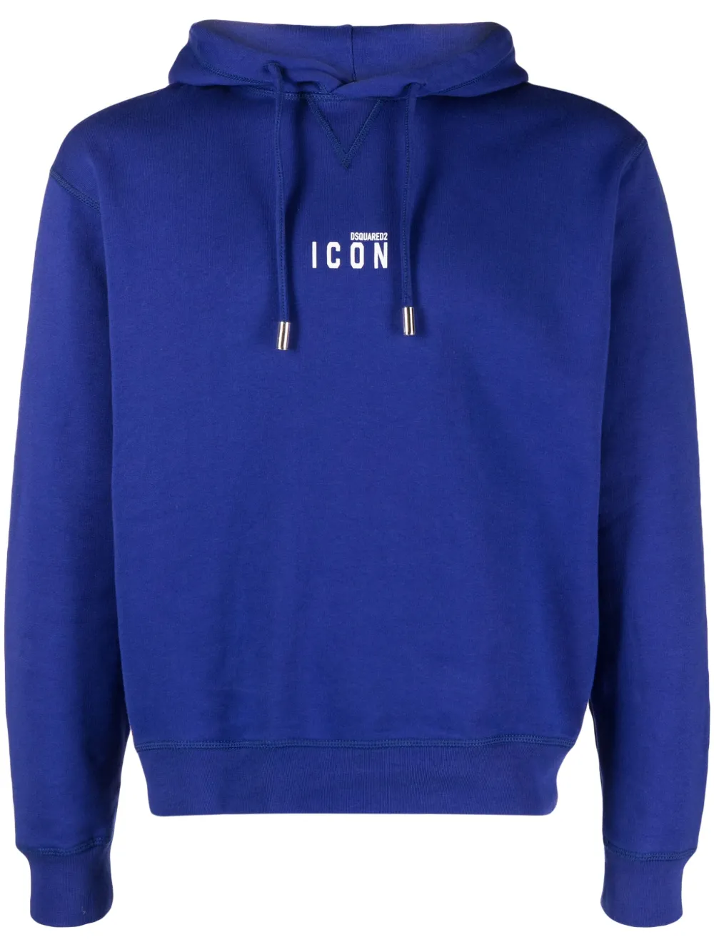 Shop Dsquared2 Mini Icon Cotton Hoodie In Blue