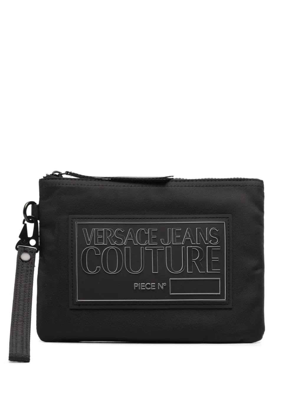 Versace Jeans Couture logo-patch Wristlet Clutch Bag - Farfetch