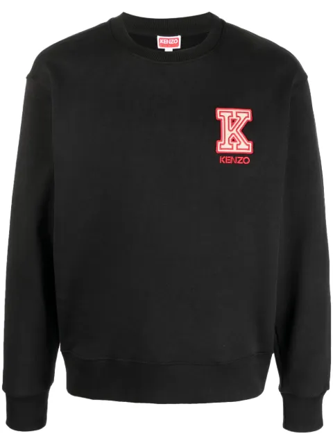 Kenzo logo-patch jersey sweatshirt