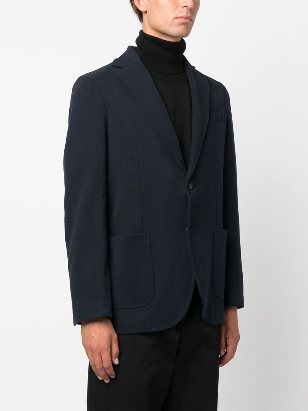 Shop Circolo 1901 Notched-lapel Single-breasted Blazer In Blue