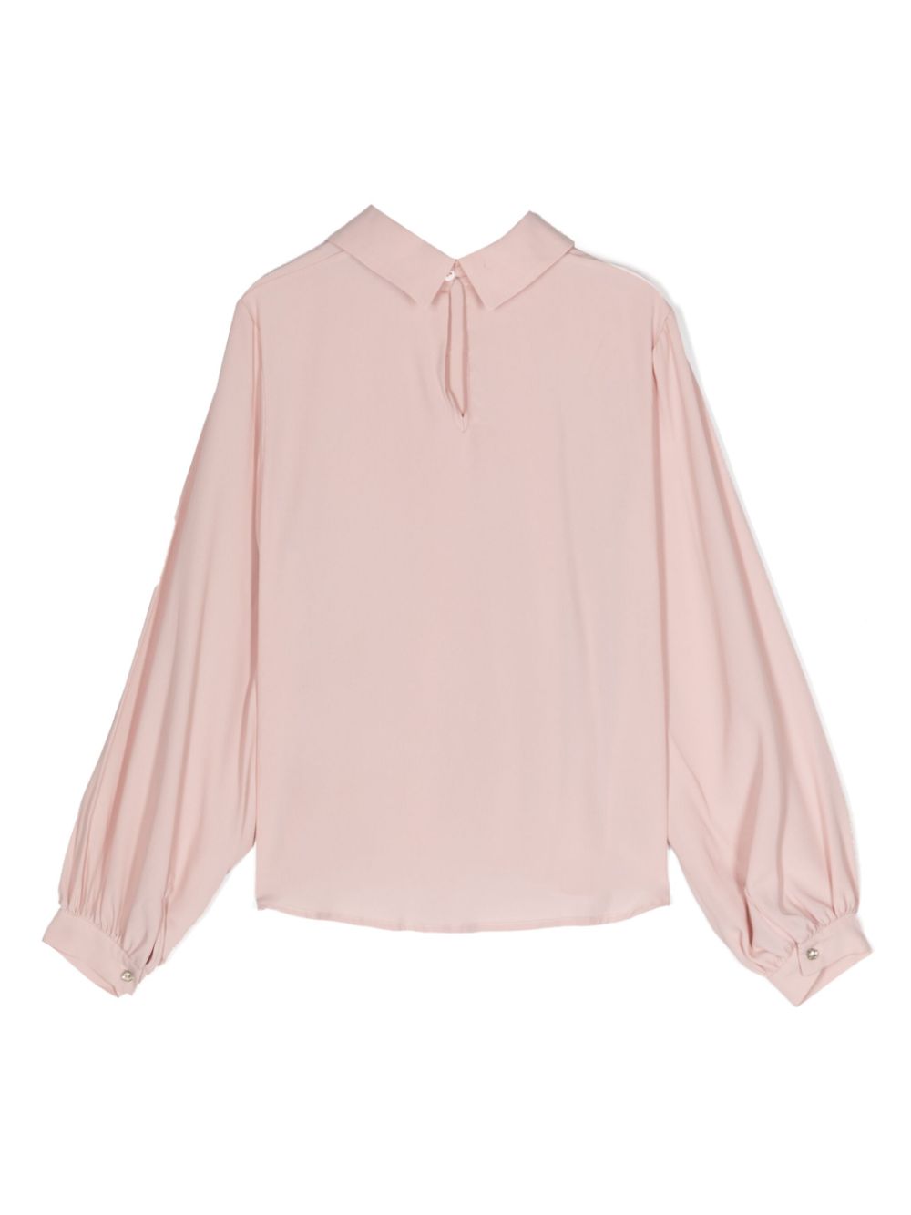 Simonetta Peter Pan-collar long-sleeve top - Roze