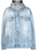 VETEMENTS oversized hooded denim jacket - Blue