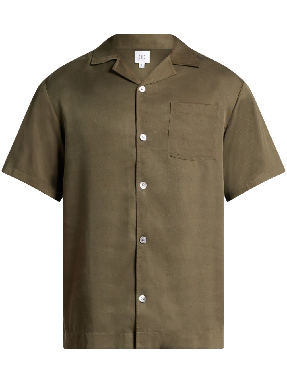 Che Camp-collar Short-sleeve Shirt In Green