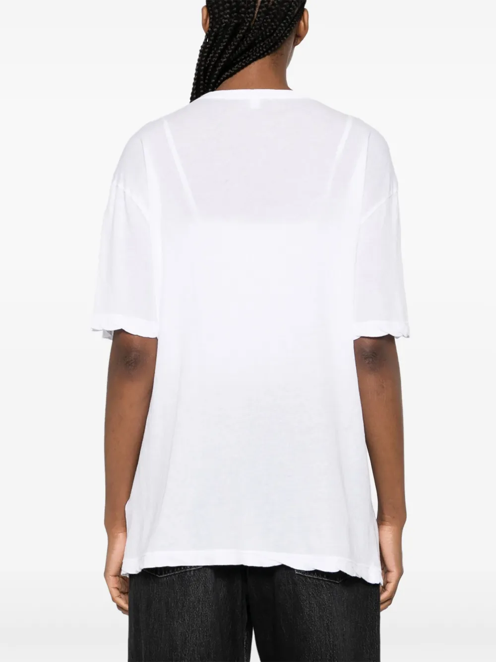 James Perse Blouse met gewelfde afwerking Wit