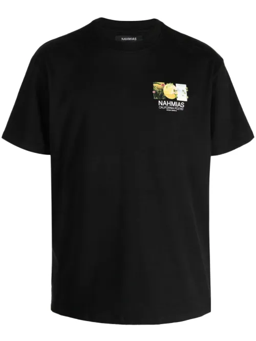 T-shirt en coton à logo imprimé - Nahmias - Modalova