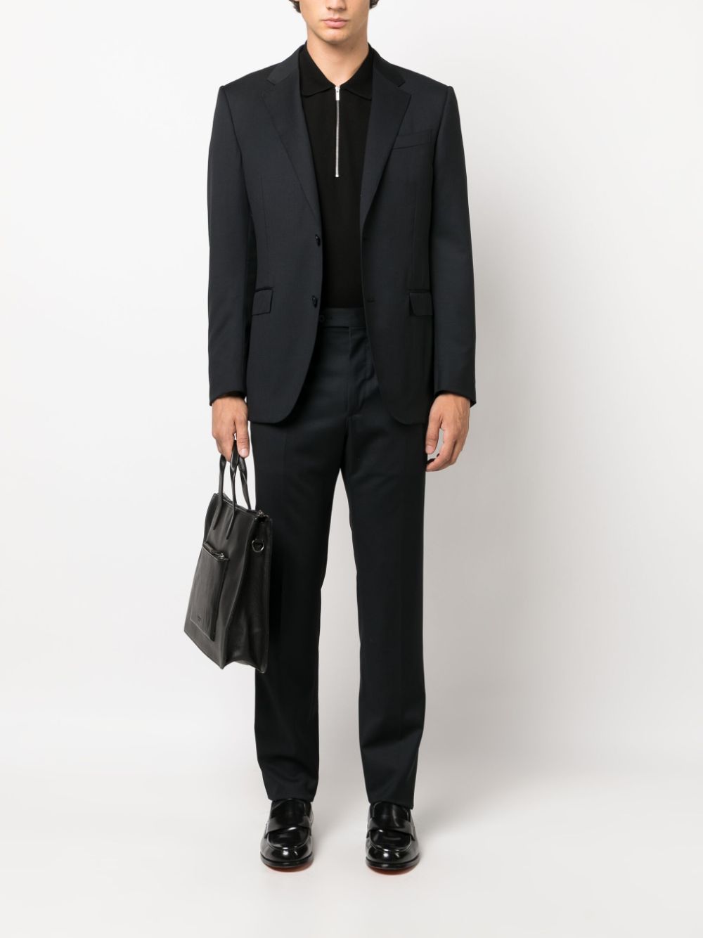 Shop Zegna Single-breasted Wool Suit In Blue