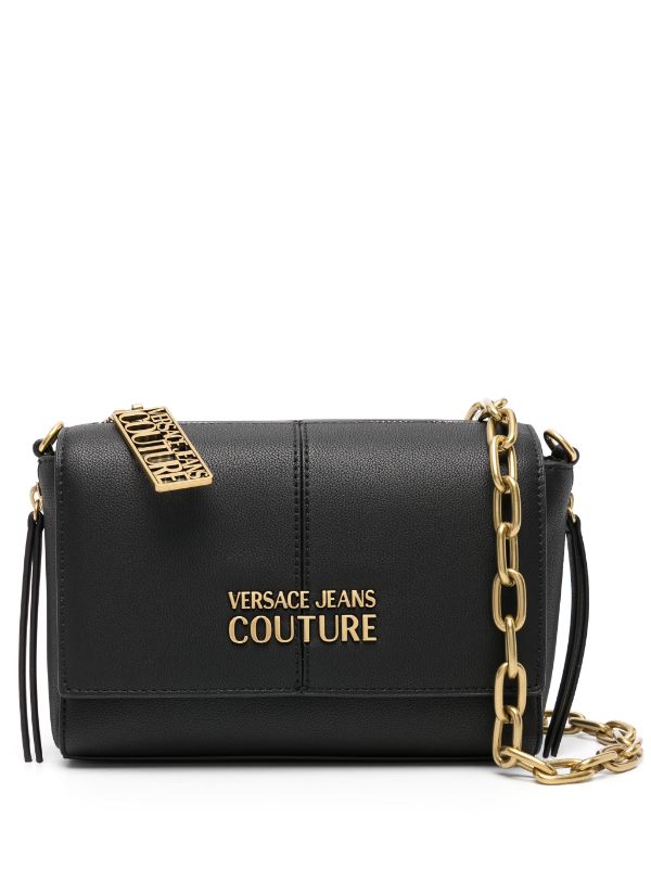 Versace Jeans Couture Logo Crossbody Bag, Black+White, One Size