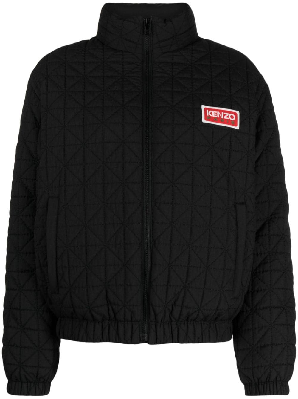 Shop Kenzo Sashiko Stitch Puffer Jacket In Black