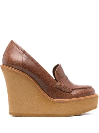Wedge heel loafers outlet
