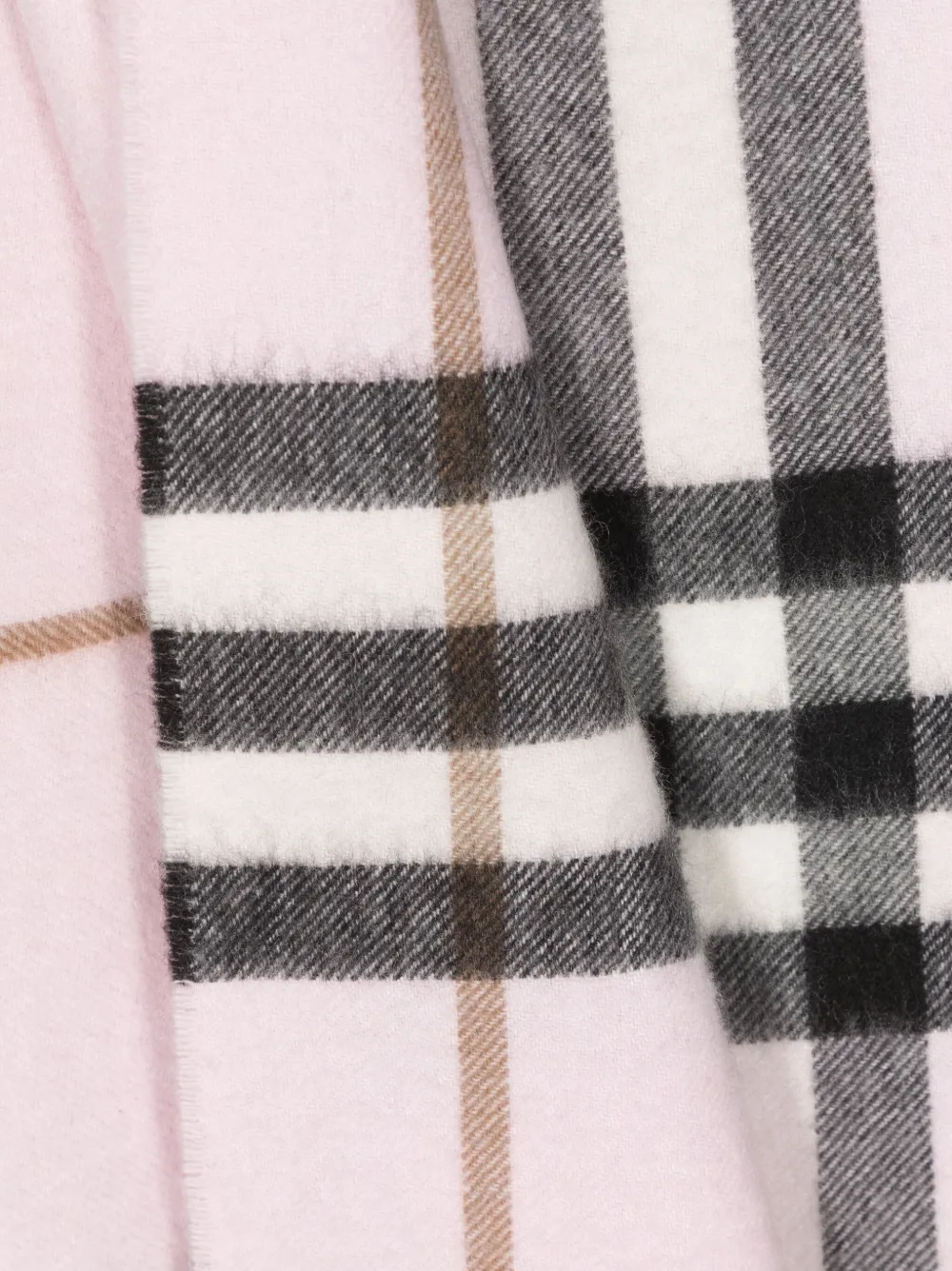 Burberry check pattern Cashmere Scarf Pink FARFETCH UK