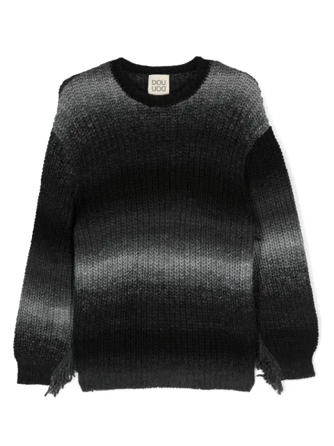 Douuod Kids two-tone distressed jumper