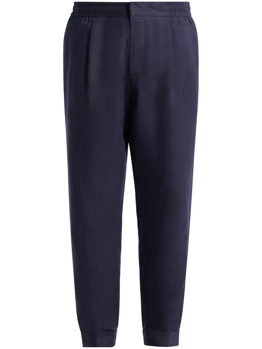 CHÉ slim-fit linen trousers | Blue | Image 1