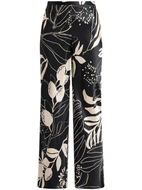 Shona Joy Capri bias-cut silk trousers
