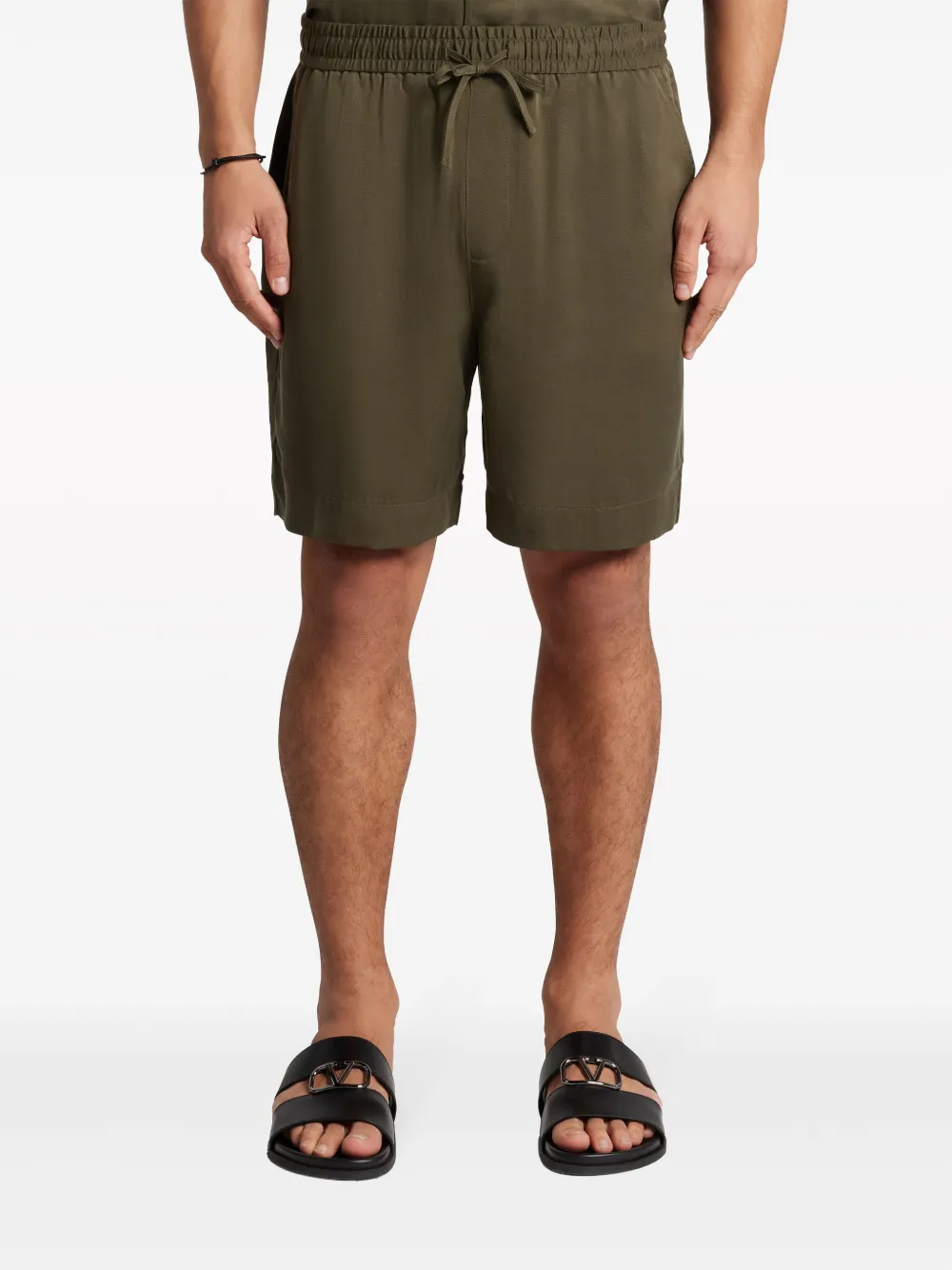 Che Elasticated-waistband Deck Shorts In Green