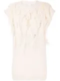 Huishan Zhang Silvan feather-detailing vest - Neutrals