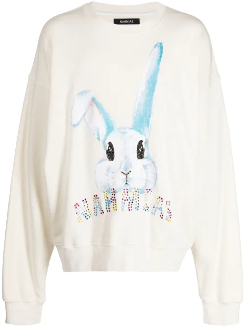 Sweat en coton à imprimé graphique - Nahmias - Modalova