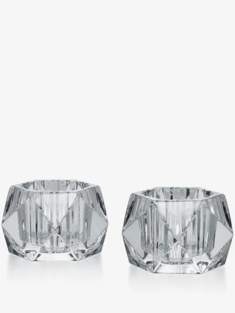 Baccarat Luxor Clear Votives crystal candle holders (set of two)