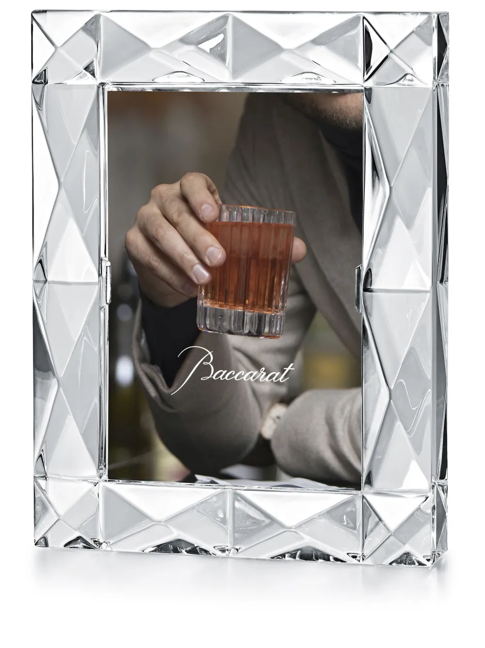 Baccarat Luxor Clear 4 X 6" crystal photo frame | Neutrals | Image 1