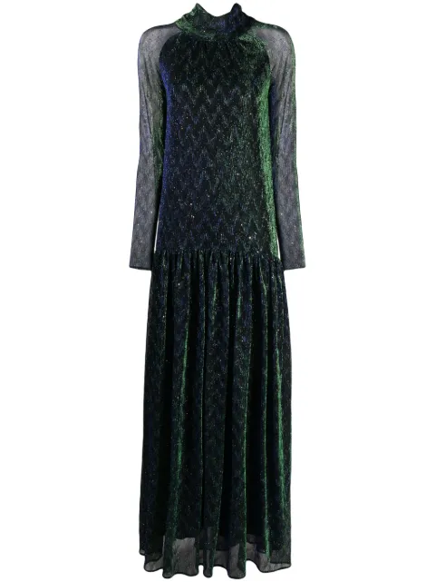 Talbot Runhof high-neck lurex gown
