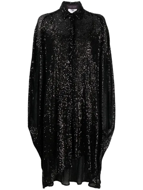 Talbot Runhof sequinned midi shirtdress