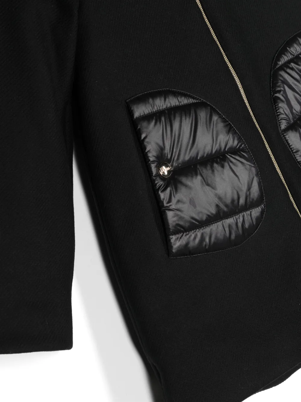 Herno Logo-plaque Hooded Coat In Black