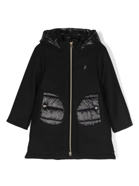 Herno Kids logo-plaque hooded coat