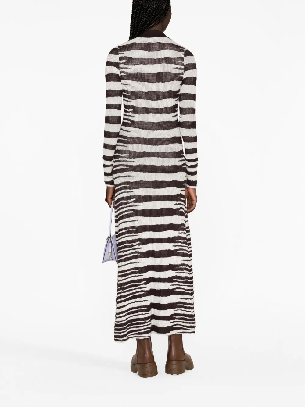 Shop Aeron Heath Striped Maxi Dress In White