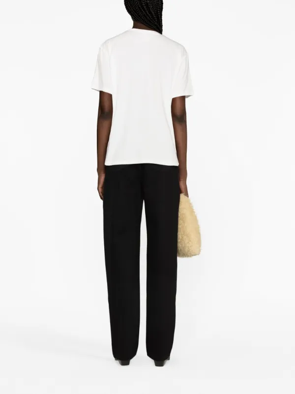 MM6 Maison Margiela numbers-motif Cotton T-shirt | White