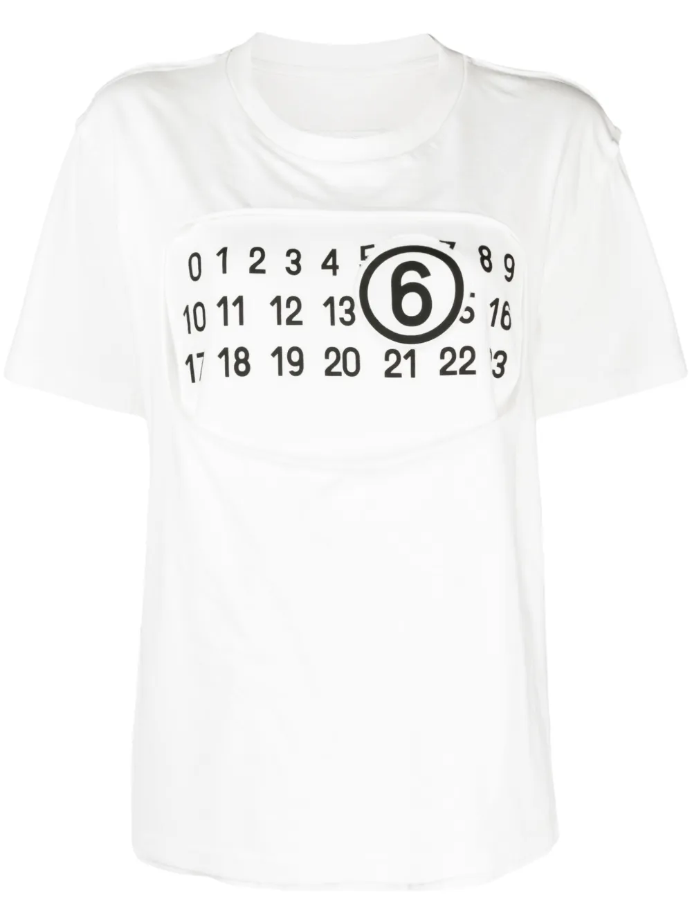 MM6 Maison Margiela playera con motivo de números | blanco | Image 1
