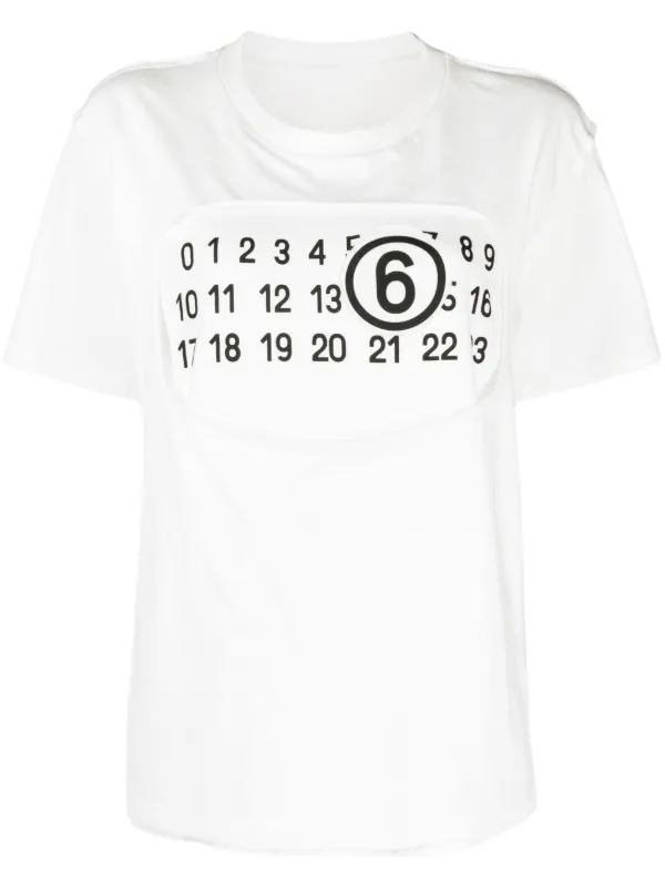 MM6 Maison Margiela Numbers プリント Tシャツ - Farfetch