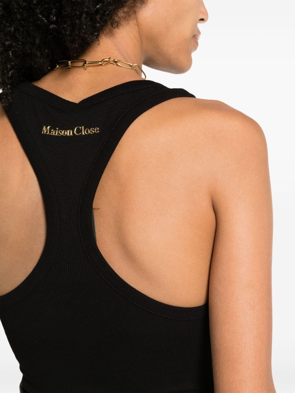 Shop Maison Close Logo-print Organic Cotton-blend Hoodie In Black