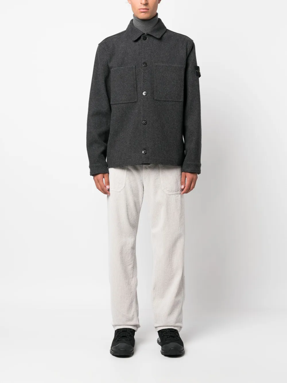 Stone Island Ribfluwelen broek - Beige