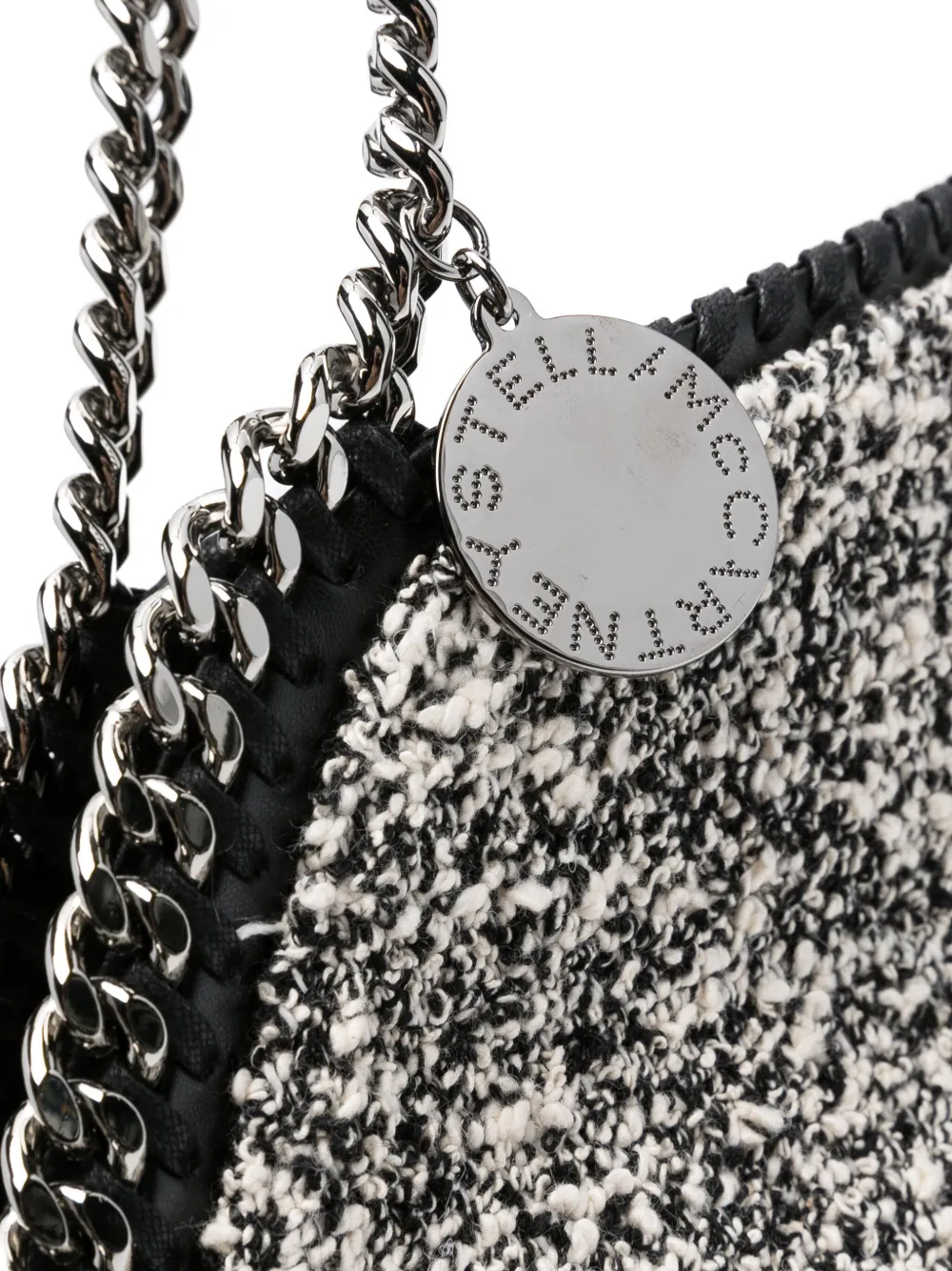 Stella Mccartney Falabella Bouclé-tweed Tote Bag In Black