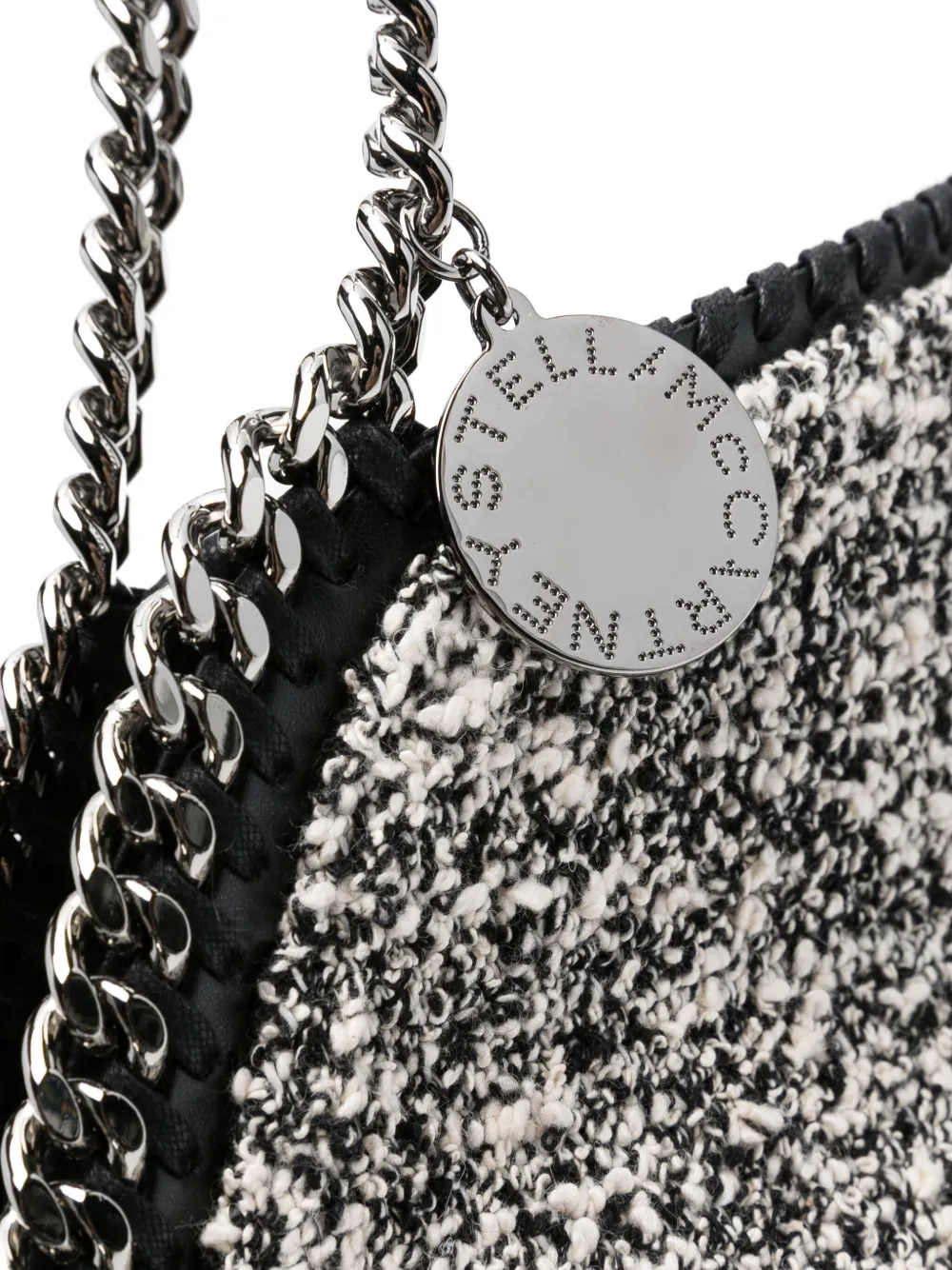 Stella McCartney Falabella bouclé-tweed shopper Zwart