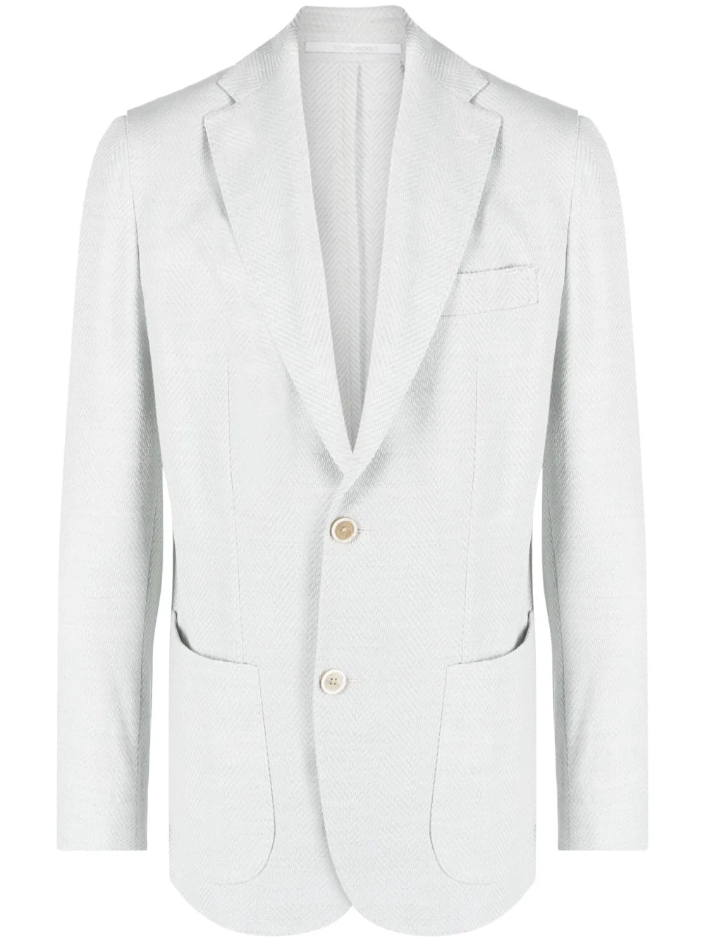 Eleventy Blazer met visgraatpatroon Blauw