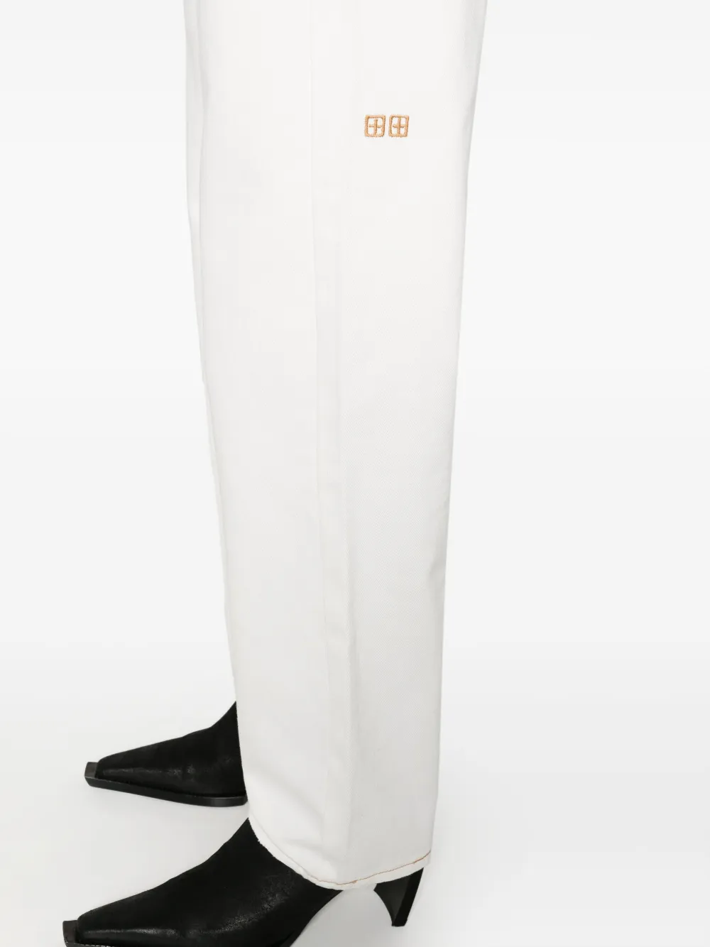 Shop Ksubi Playback Sugar Rush High-rise Straight-leg Jeans In White