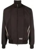 DSQUARED2 stripe-trim bomber jacket - Brown