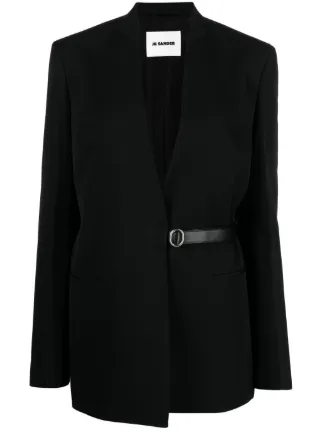 JIL SANDER ノーカラージャケット ブラック JIL SANDERのノーカラー