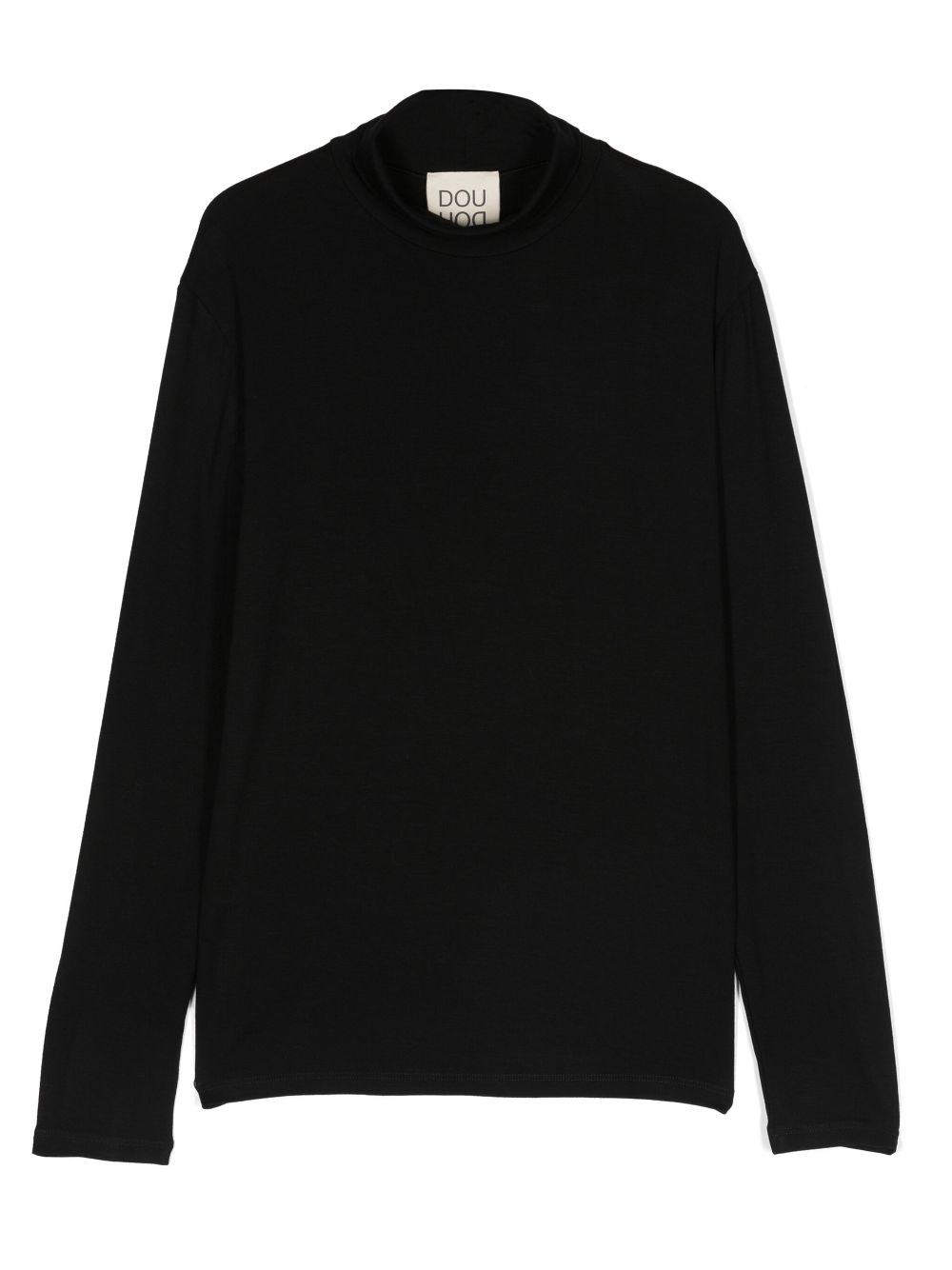 Douuod Kids logo-embroidered high-neck sweatshirt - Black