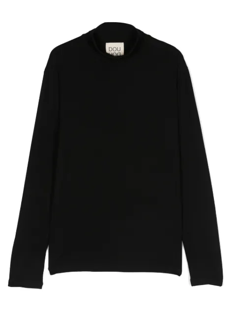 Douuod Kids logo-embroidered high-neck sweatshirt
