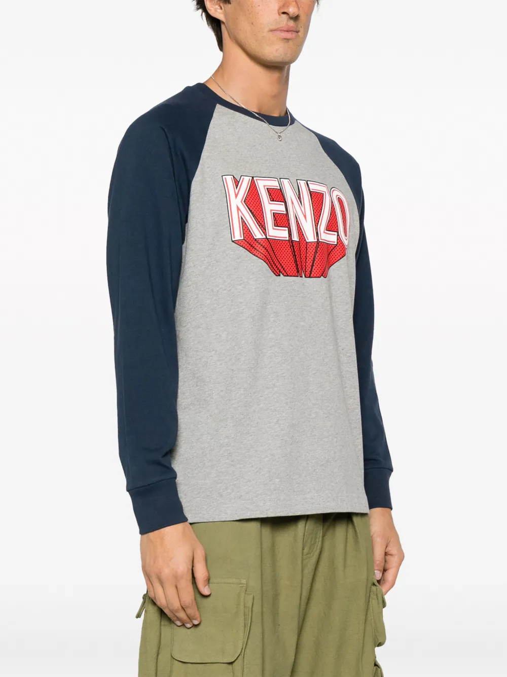 Kenzo T-shirt met logoprint Blauw