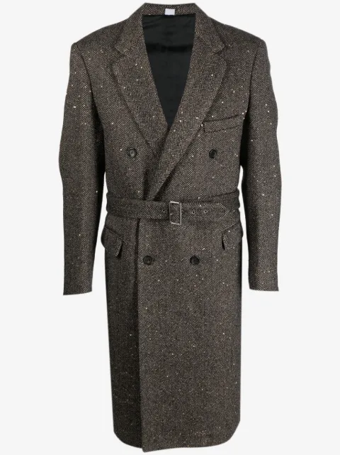 Winnie NY double-breasted herringbone peacoat