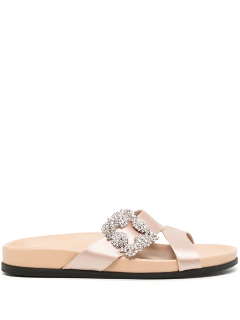 Manolo Blahnik Chilanghi crystal-embellished sandals