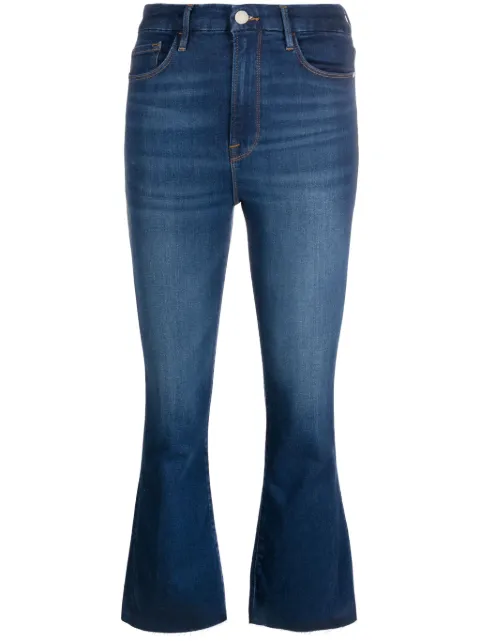 FRAME jeans capri con diseño acampanado