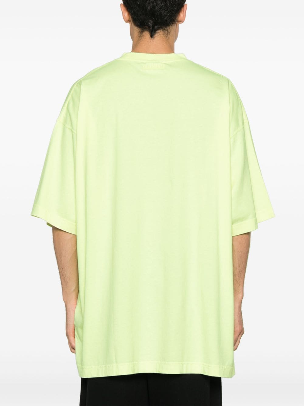 Shop Vetements Logo-print Cotton T-shirt In Yellow