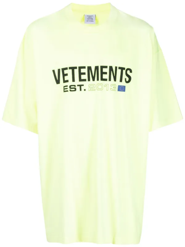 VETEMENTS logo-print Cotton T-shirt - Farfetch